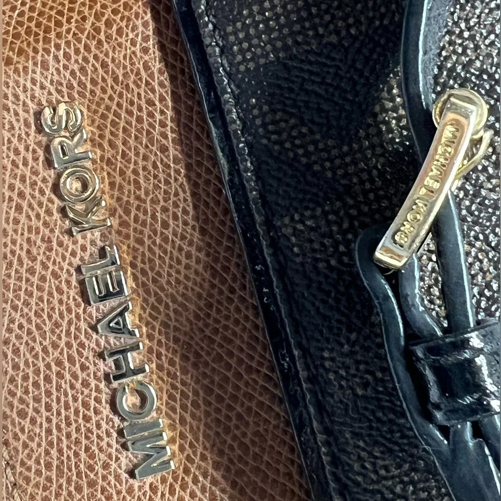Michael Kors Logo Aubrey Brown and Black Women's Bag